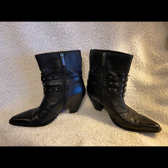 Harley Davidson WELL LOVED black riding boots 8.5 - Picture 7 of 12